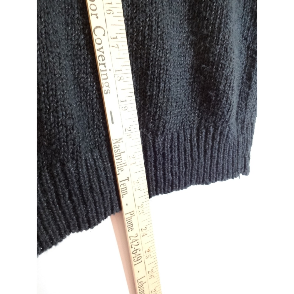 VTG jbj Knit Sweater Vest Womens Large Black Chevron V-Neck 80s 90s Boho Retro - Picture 4 of 8